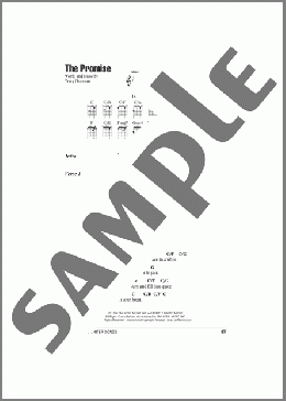 The Promise(Tracy Chapman) 楽譜 ギター（コード） ダウンロード