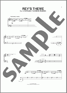 Rey's Theme(John Williams) 楽譜 ピアノ（ソロ） ダウンロード