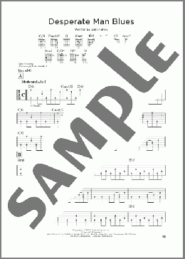 Desperate Man Blues(John Fahey) 楽譜 ギターリード ダウンロード