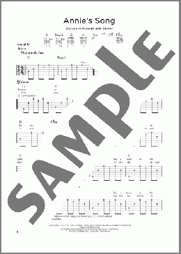 Annie's Song(John Denver) 楽譜 ギターリード ダウンロード