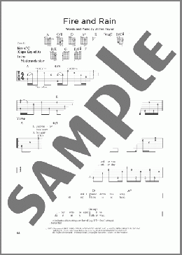 Fire And Rain(James Taylor) 楽譜 ギターリード ダウンロード