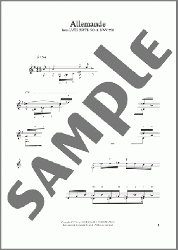 Allemande(Johann Sebastian Bach) 楽譜 ギター（その他） ダウンロード