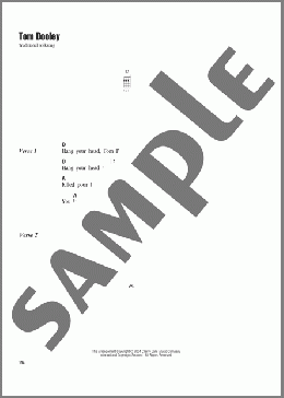 Tom Dooley(Traditional) 楽譜 ウクレレ（コード譜） ダウンロード