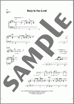 Holy Is The Lord(Chris Tomlin/Bethany Dillon) 楽譜 ピアノ & ボーカル ダウンロード