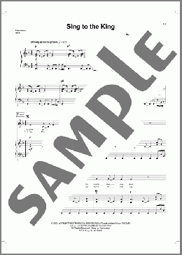 Sing To The King(Billy Foote) 楽譜 ピアノ & ボーカル ダウンロード
