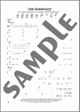 Use Somebody(Kings Of Leon) 楽譜 ギターリード ダウンロード