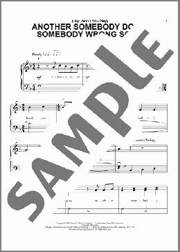 (Hey, Won't You Play) Another Somebody Done Somebody Wrong Song(B.J. Thomas) 楽譜 その他 ダウンロード