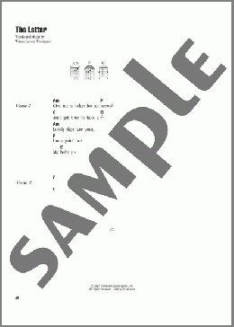 The Letter(Box Tops) 楽譜 ギター（コード） ダウンロード