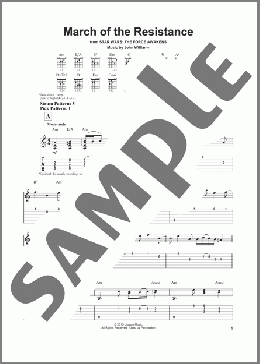 March Of The Resistance(John Williams) 楽譜 ギター（ソロ） ダウンロード