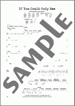 If You Could Only See(Tonic) 楽譜 ギターリード ダウンロード