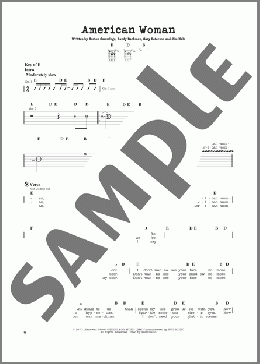 American Woman(Lenny Kravitz/The Guess Who) 楽譜 ギターリード ダウンロード