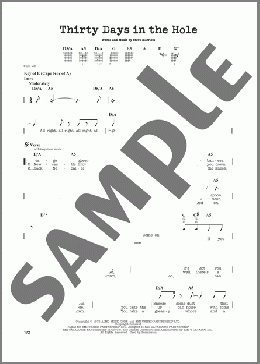 Thirty Days In The Hole(Humble Pie) 楽譜 ギターリード ダウンロード