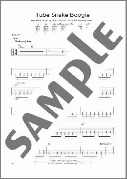 Tube Snake Boogie(ZZ Top) 楽譜 ギターリード ダウンロード