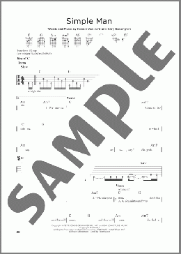Simple Man(Lynyrd Skynyrd) 楽譜 ギターリード ダウンロード