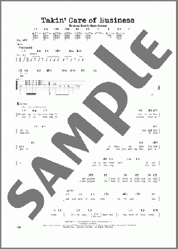 Takin' Care Of Business(Bachman-Turner Overdrive) 楽譜 ギターリード ダウンロード