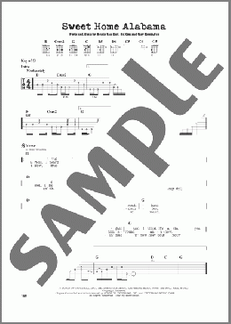 Sweet Home Alabama(Alabama/Lynyrd Skynyrd) 楽譜 ギターリード ダウンロード