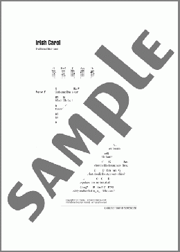Irish Carol(Traditional Irish Carol) 楽譜 ウクレレ（コード譜） ダウンロード