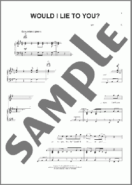 Would I Lie To You?(Charles & Eddie) 楽譜 ピアノ & ボーカル & ギター ダウンロード