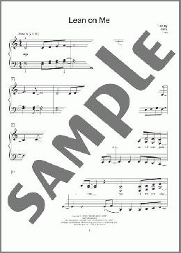 Lean On Me(Bill Withers) 楽譜 ピアノ（ソロ） ダウンロード