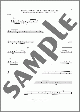 Theme From Schindler's List(John Williams) 楽譜 その他 ダウンロード