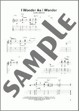 I Wonder As I Wander(John Jacob Niles) 楽譜 ギター（その他） ダウンロード