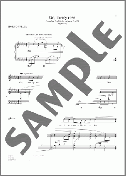 Go, Lovely Rose (Quilter)(Edmund Waller) 楽譜 ピアノ & ボーカル ダウンロード