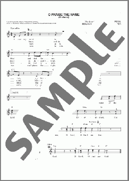O Praise The Name (Anastasis)(Hillsong Worship) 楽譜 ピアノ & ボーカル ダウンロード