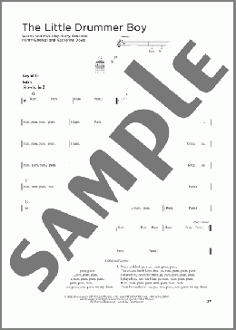 The Little Drummer Boy(Harry Simeone/Henry Onorati) 楽譜 ギターリード ダウンロード