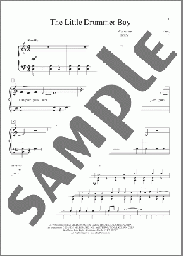 The Little Drummer Boy(Harry Simeone/Henry Onorati/Katherine Davis) 楽譜 ピアノ（ソロ） ダウンロード