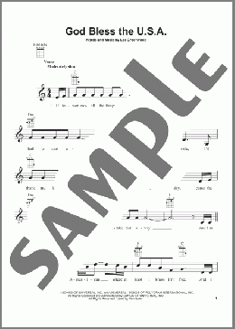 God Bless The U.S.A.(Lee Greenwood) 楽譜 ウクレレ（弾き語り） ダウンロード