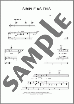 Simple As This(Jake Bugg) 楽譜 ピアノ & ボーカル & ギター ダウンロード