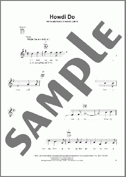 Howdi Do(Woody Guthrie) 楽譜 ウクレレ（弾き語り） ダウンロード