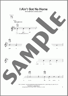 I Ain't Got No Home(Woody Guthrie) 楽譜 ウクレレ（弾き語り） ダウンロード