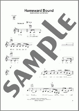 Homeward Bound(Simon & Garfunkel) 楽譜 ウクレレ（弾き語り） ダウンロード