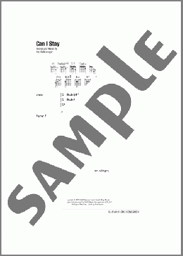 Can I Stay(Ray LaMontagne) 楽譜 ギター（コード） ダウンロード