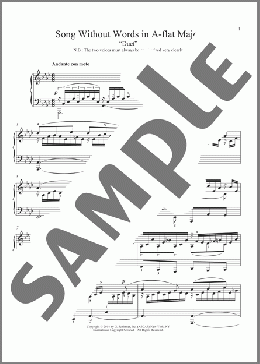 Song Without Words In A-Flat Major, ”Duet,” Op. 38, No. 6(Felix Mendelssohn) 楽譜 ピアノ（ソロ） ダウンロード