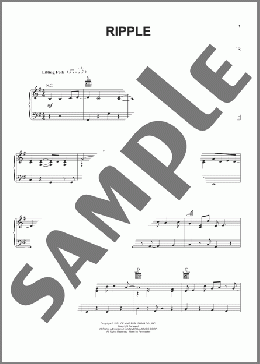 Ripple(Grateful Dead) 楽譜 ピアノ & ボーカル & ギター ダウンロード