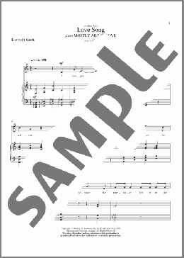 Love Song(Virgil Thomson) 楽譜 ピアノ & ボーカル ダウンロード