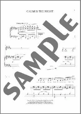 Calm Is The Night(John Jacob Niles) 楽譜 ピアノ & ボーカル ダウンロード