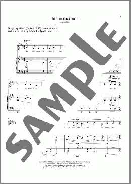 In The Mornin'(Charles Ives) 楽譜 ピアノ & ボーカル ダウンロード