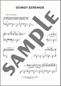 Donkey Serenade(Herbert Stothart) 楽譜 ピアノ（ソロ） ダウンロード