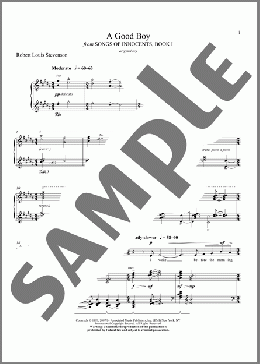 A Good Boy(Robert Louis Stevenson/Aaron Jay Kernis) 楽譜 ピアノ & ボーカル ダウンロード
