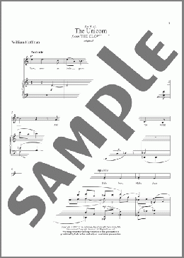 The Unicorn(John Corigliano/William Hoffman) 楽譜 ピアノ & ボーカル ダウンロード