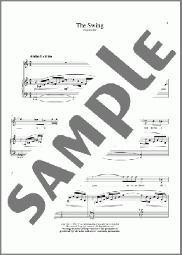 The Swing(Gian Carlo Menotti/Richard Walters) 楽譜 ピアノ & ボーカル ダウンロード