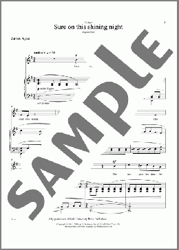 Sure On This Shining Night(Samuel Barber) 楽譜 ピアノ & ボーカル ダウンロード