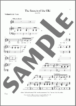 The Secrets Of The Old(Samuel Barber) 楽譜 ピアノ & ボーカル ダウンロード