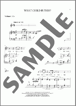 What Child Is This(Old English Melody) 楽譜 ピアノ & ボーカル ダウンロード