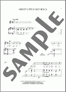 Sweet Little Boy Jesus(John Jacob Niles) 楽譜 ピアノ & ボーカル ダウンロード