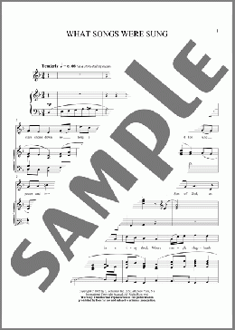 What Songs Were Sung(John Jacob Niles) 楽譜 ピアノ & ボーカル ダウンロード