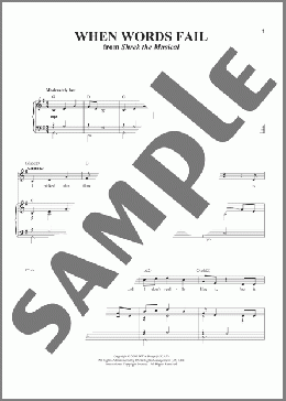 When Words Fail(David Lindsay-Abaire) 楽譜 ピアノ & ボーカル ダウンロード